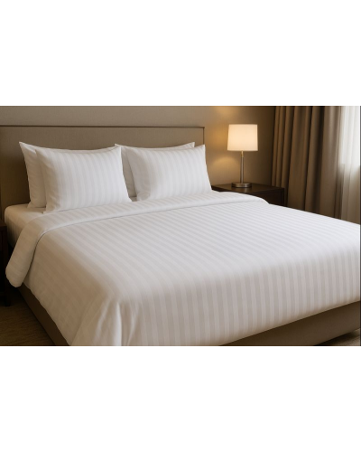 Otel çarşafı Tek kişilik 220x240cm 83 tel çizgili kumaş